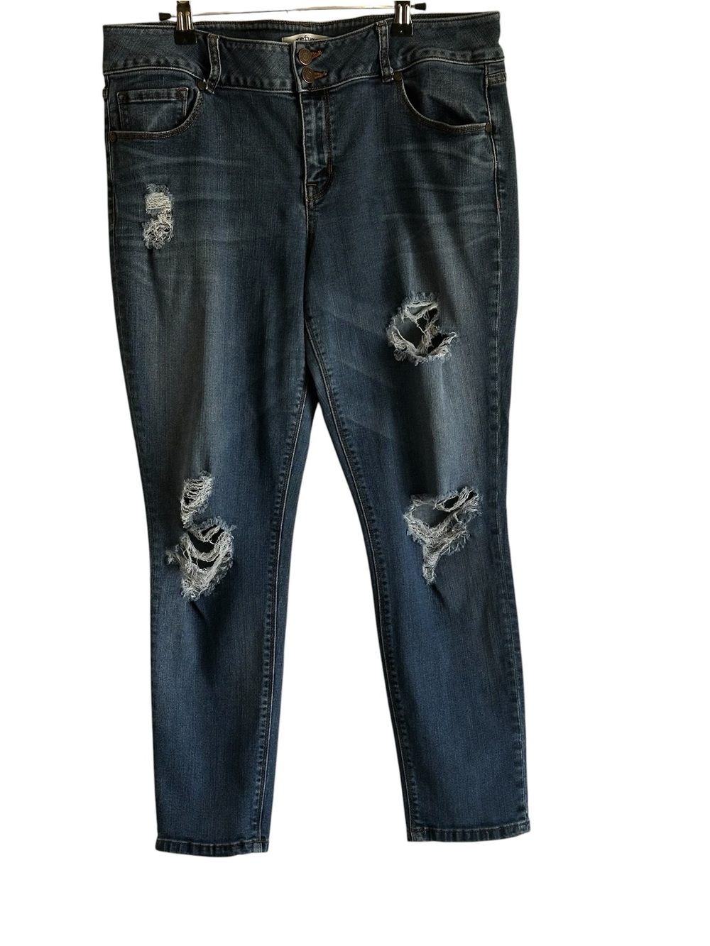 Refuge Distressed Skinny Jeans Women’s Size 16 Blue Stretch Denim Grunge